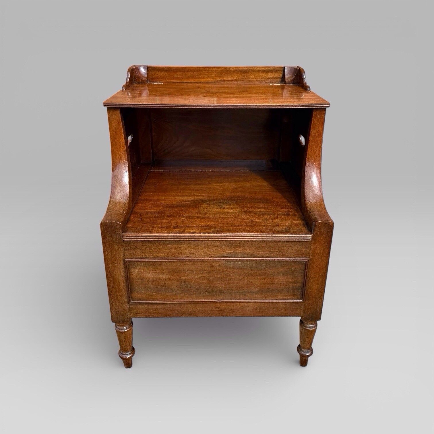 Antique Georgian Gillows Mahogany Bedside Table Cabinet | Pot Cupboard photo furniture