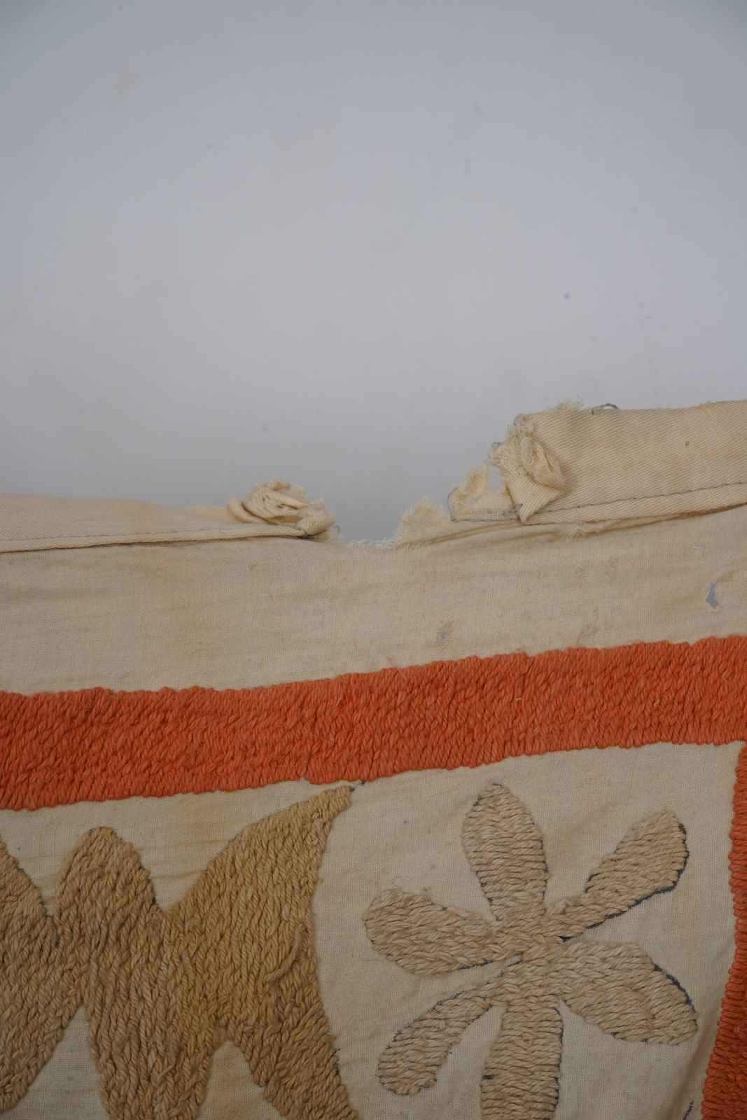 Suzani Beige Pastel Color Uzbek Cloth   Tribal Embroidery Wall Decor 3'8'' X 4'9'' photo furniture
