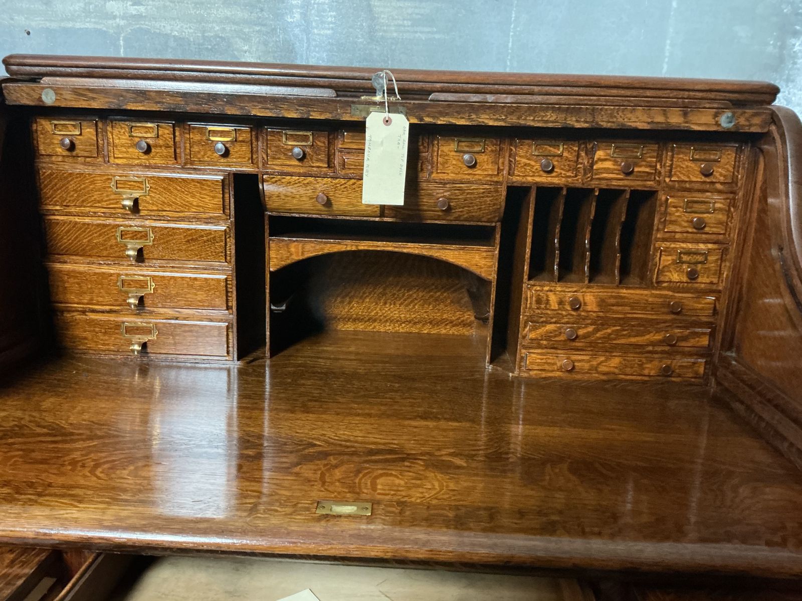 Antique Roll Top Desk, 1900s, Oak photo buy