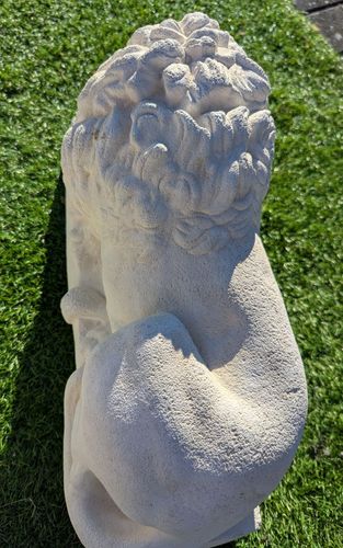 photo for sale Vintage Style Lime Stone Chatsworth Canova Lions Delivery Available 0136.
