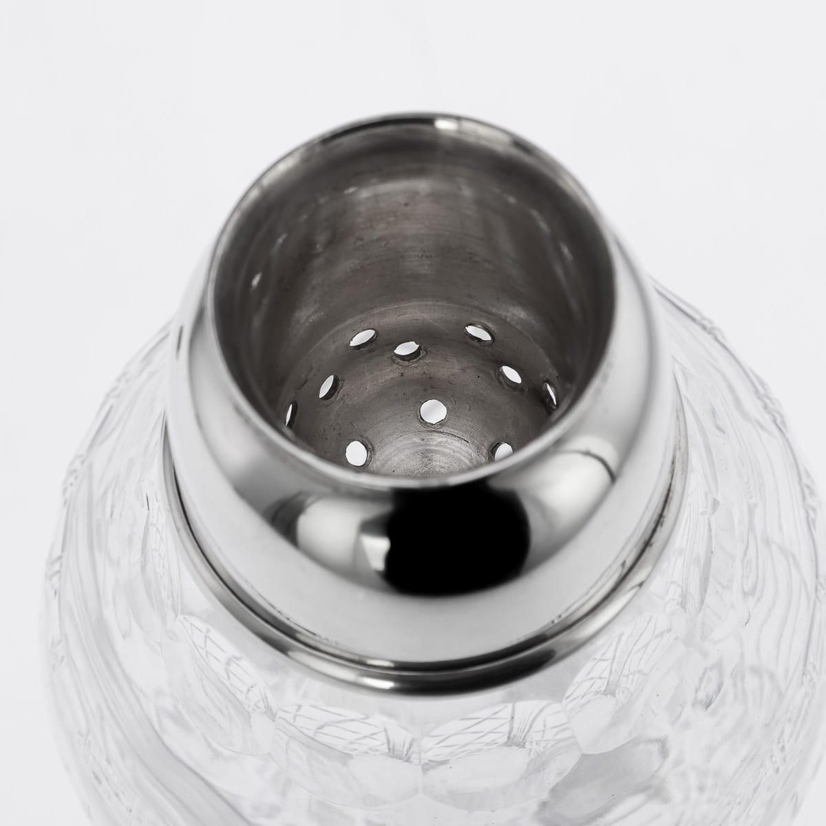 photo furniture Mappin & Webb Cocktail Shaker, Solid Silver & Cut Glass, English, 1949