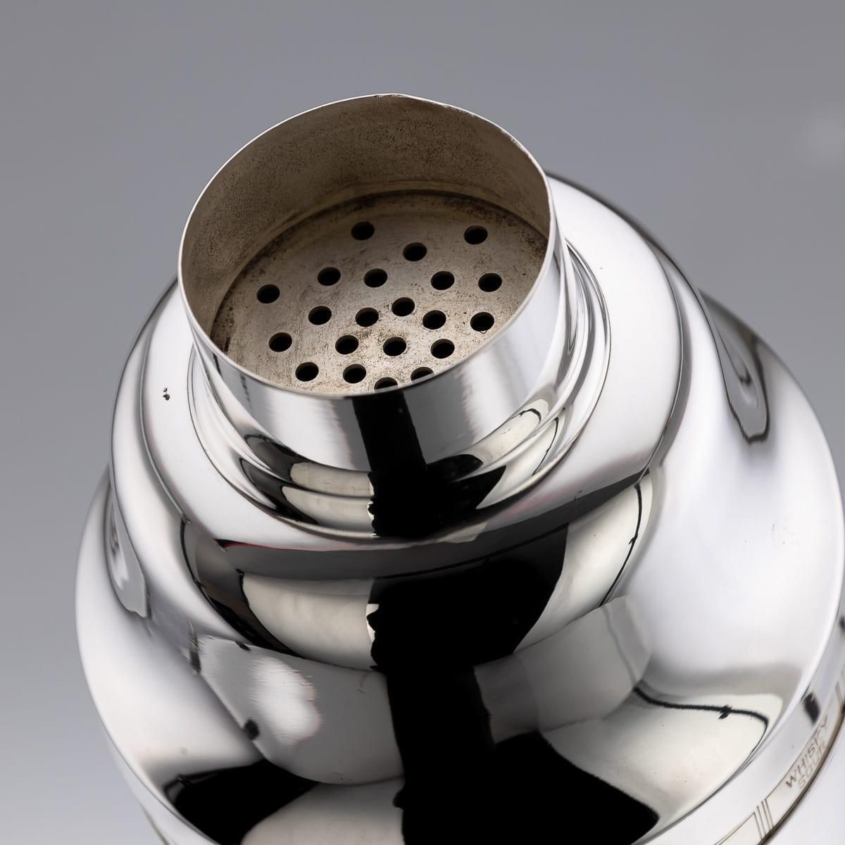 1525.0 20th Century American Silver Plated "Recipe" Cocktail Shaker By Napier C.1930 photo