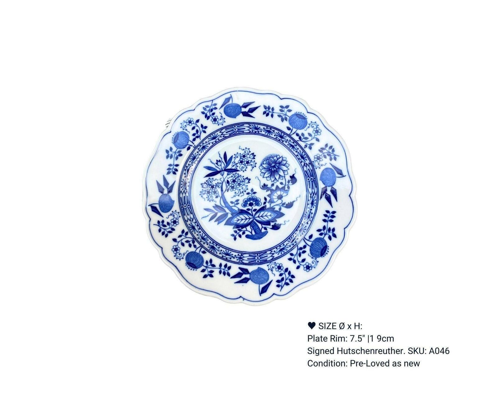 Blue Onion Plates | 18 Pcs Blue And White Dinner Service | (3 Sizes For 6 People) photo for sale