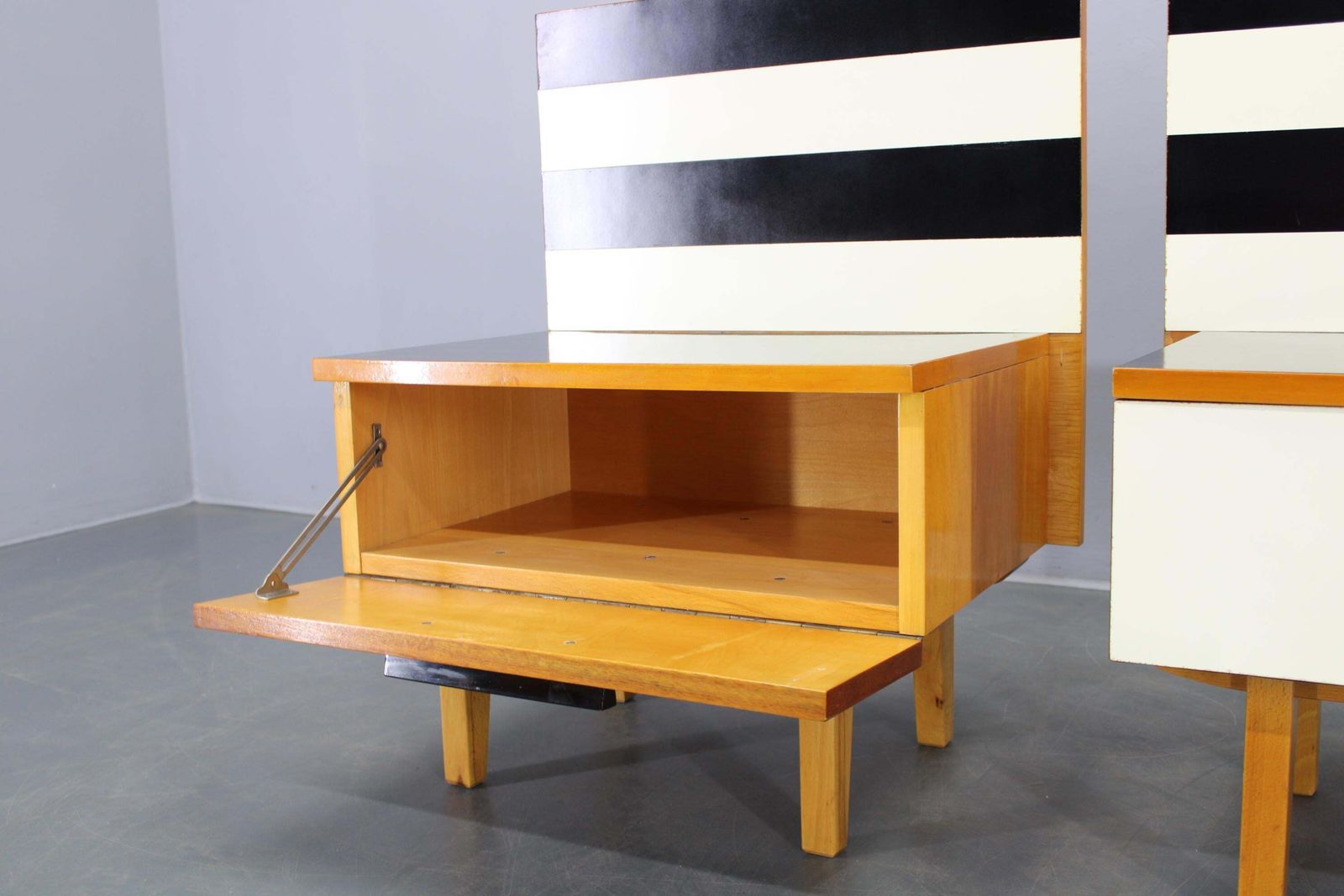 Mid Century Pair Of Nightstands, Czechoslovakia, 1960s photo for sale