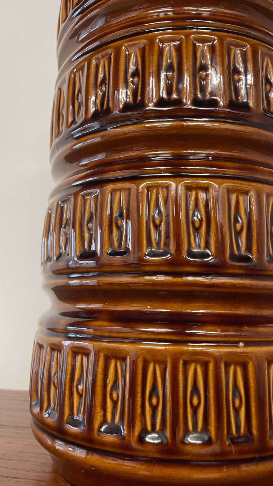 Large Mid Century West German Brown Vase | W. Germany 268 40 | 40cm photo furniture