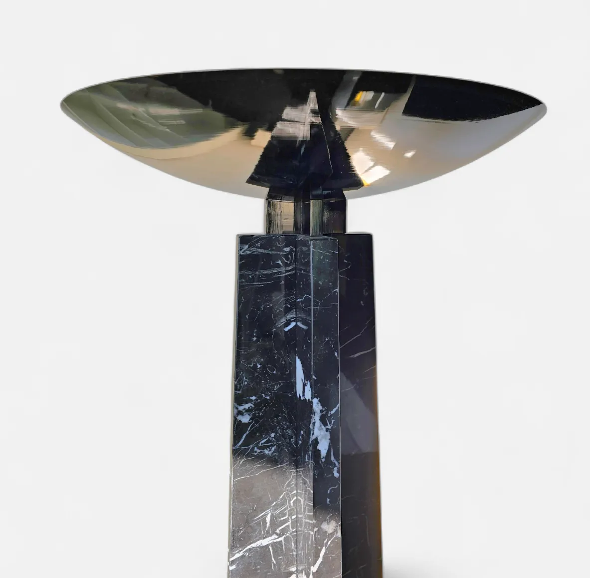 Wagneriana Marble Floor Lamp By Lella And Massimo Vignelli / 1980s photo vintage