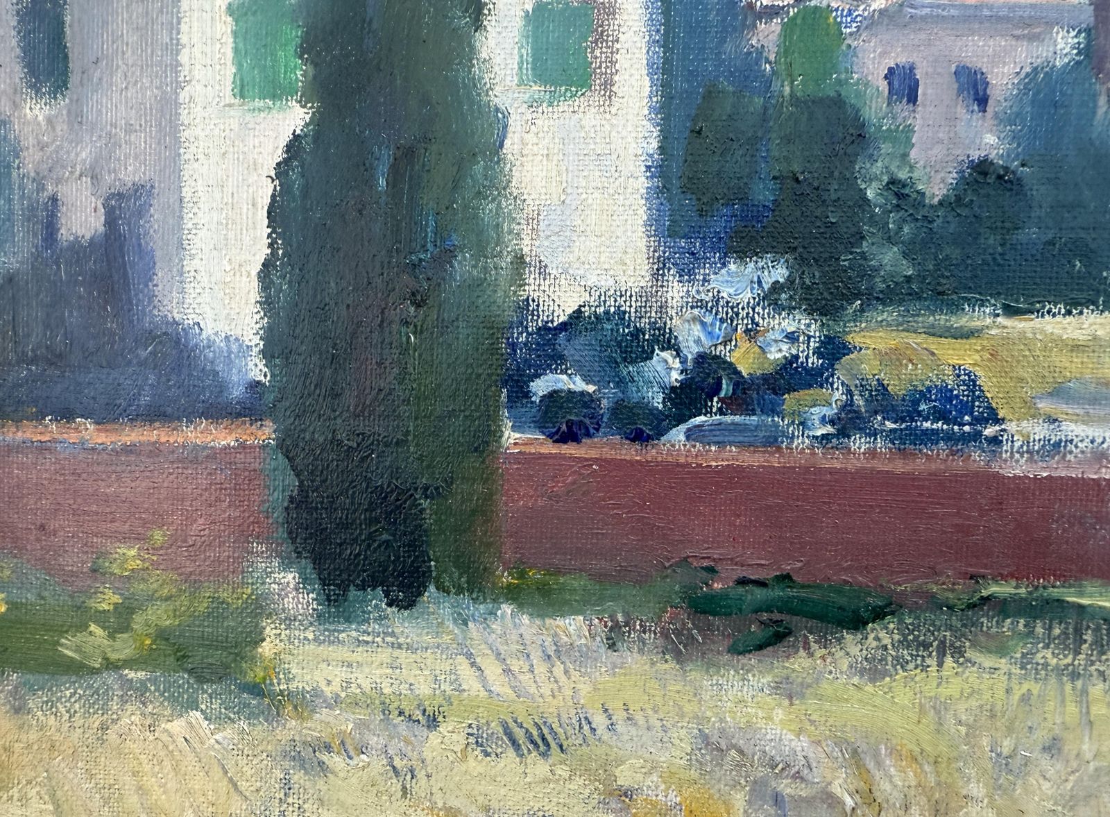 Rafael Duran Benet Landscape With Palm Trees Spain Oil Painting C.1980 photo Art