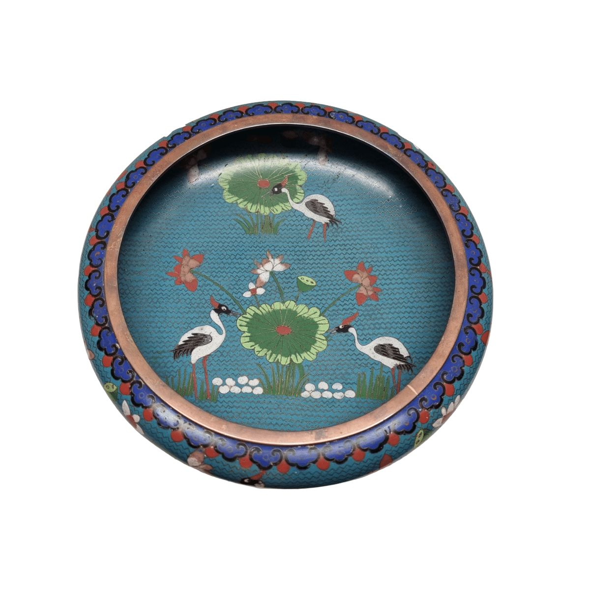 Unique Chinese Cloisonné Bowl From The Early 20th Century photo for sale