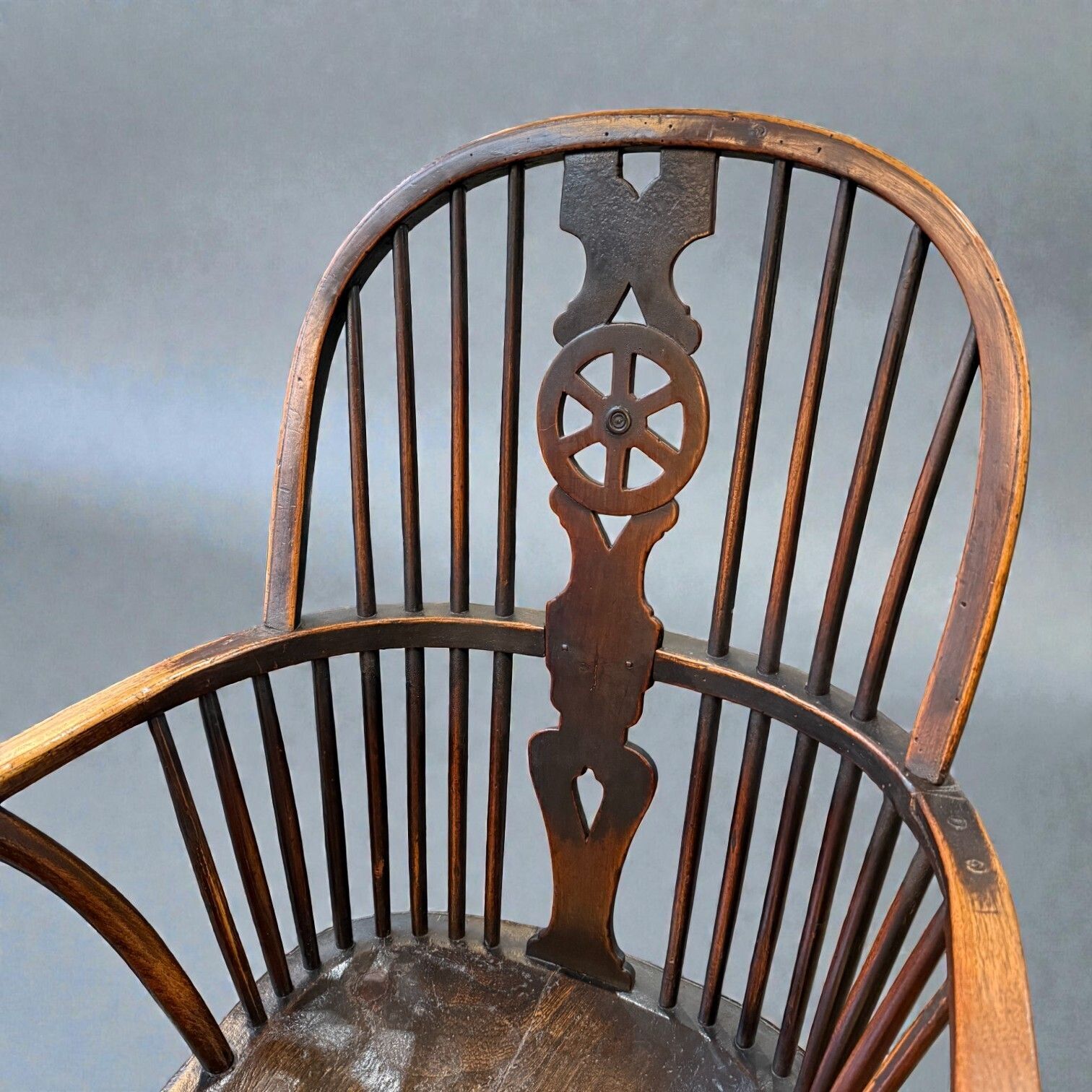 19th Century Yew Elmwood Windsor Chair photo furniture