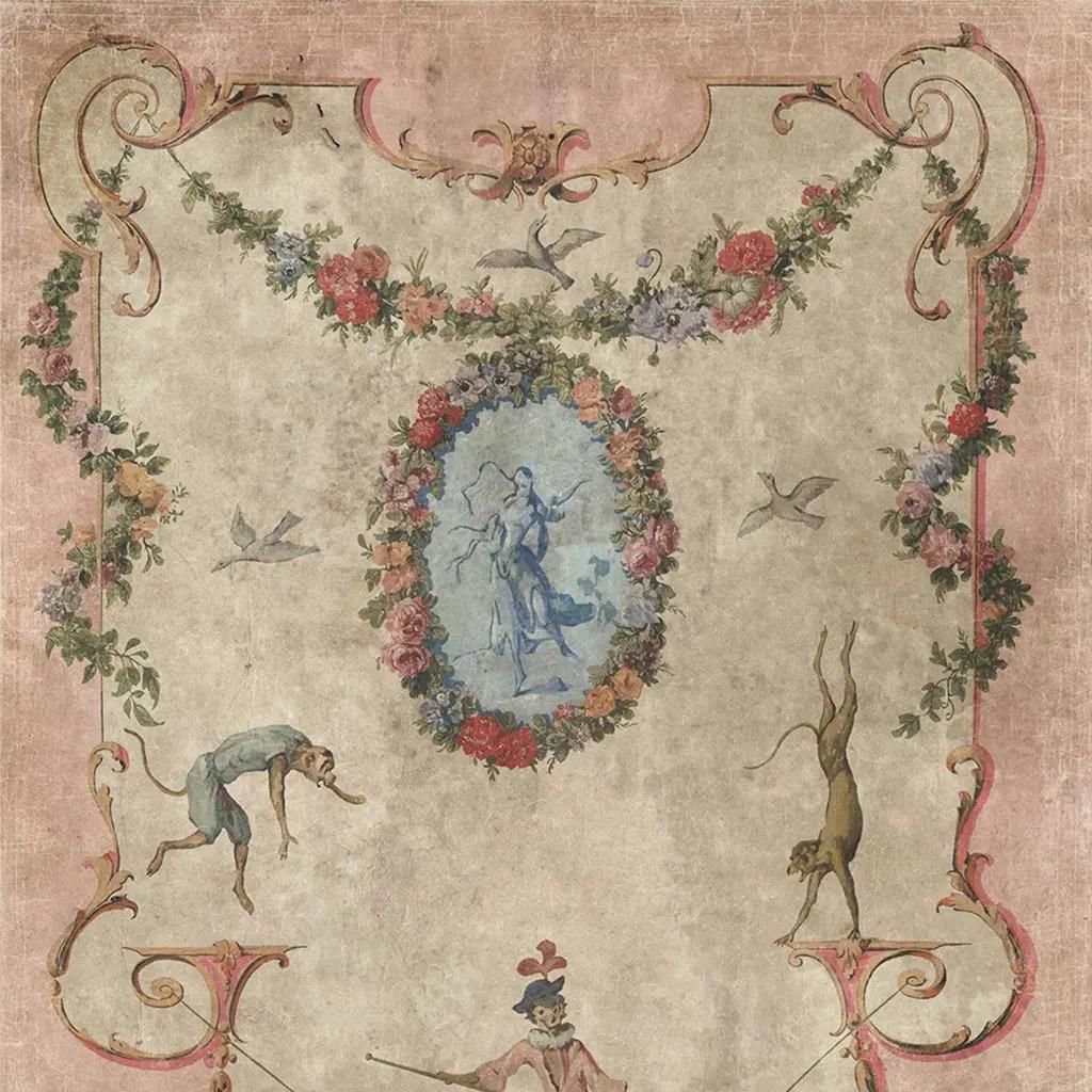 Panoramic Mural Painting On Canvas In An Antique Style, Inspired By The 19th Century photo for sale