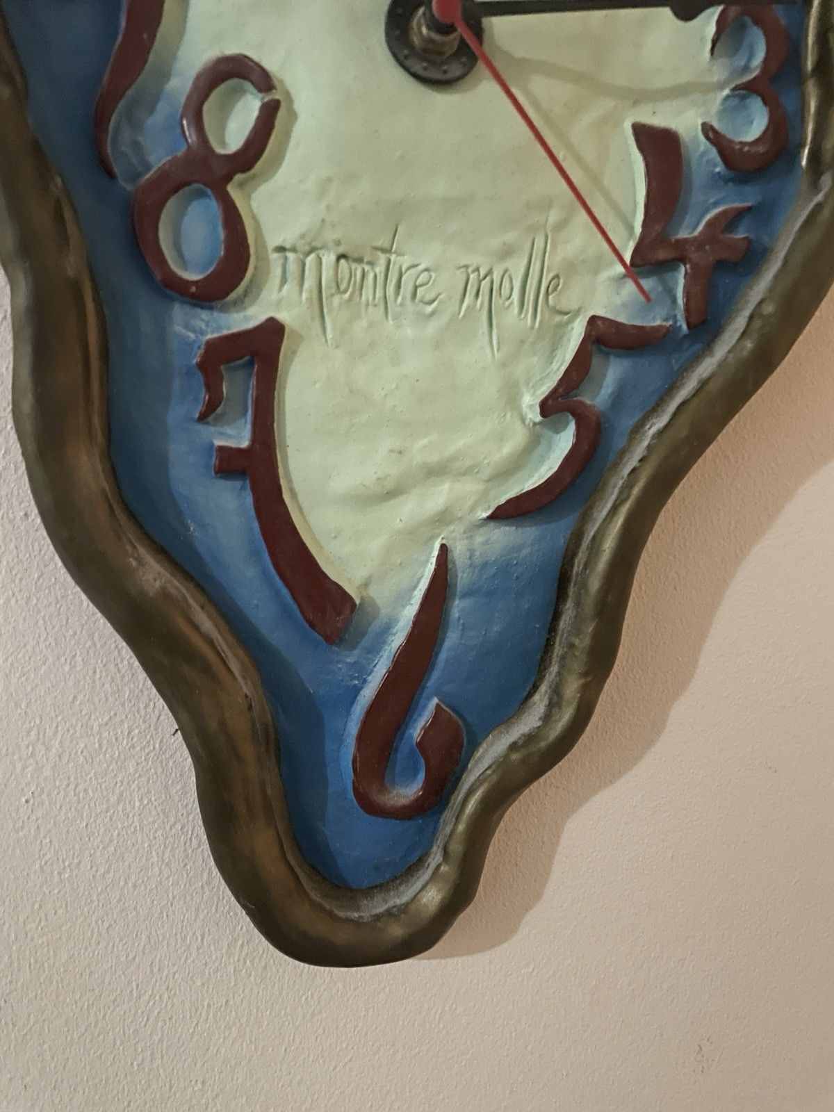 Inspired By Works Of Art By Salvador Dali Melting Wall Clock Montre Molle 1990’s photo Home Decor