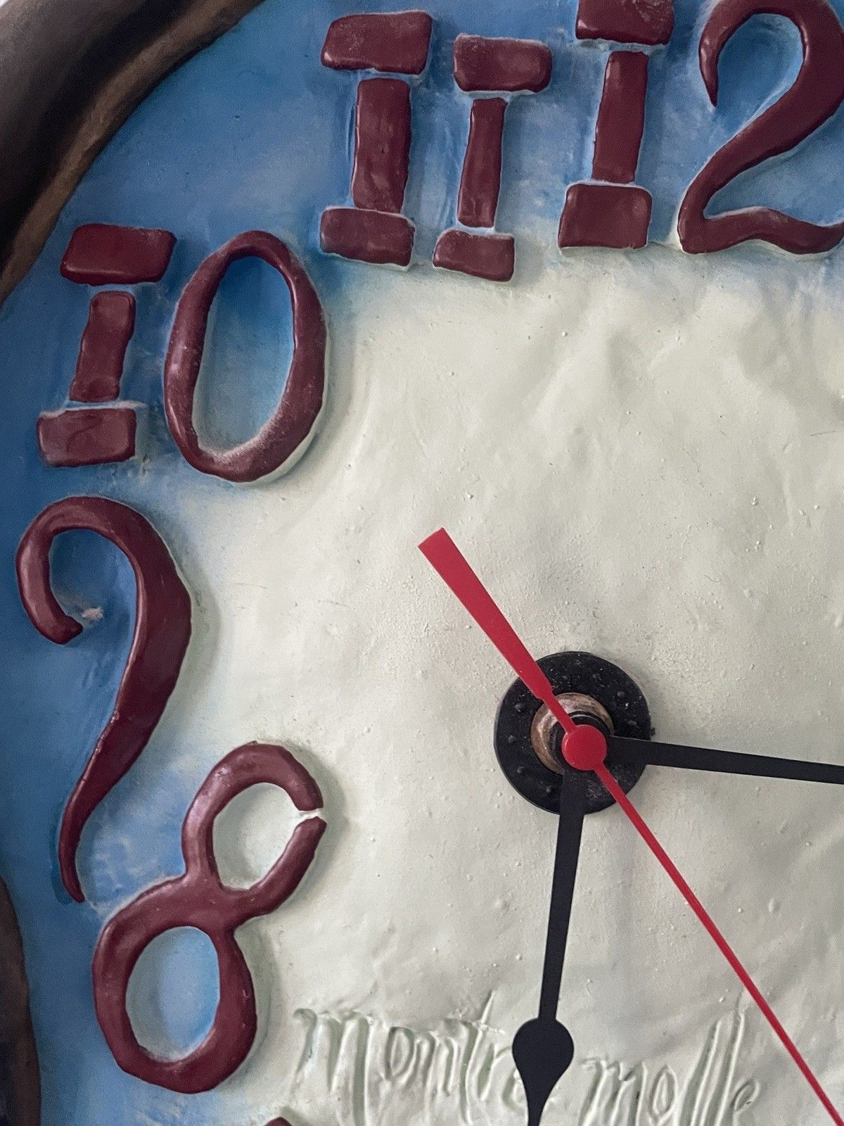 Home Decor Inspired By Works Of Art By Salvador Dali Melting Wall Clock Montre Molle 1990’s photo