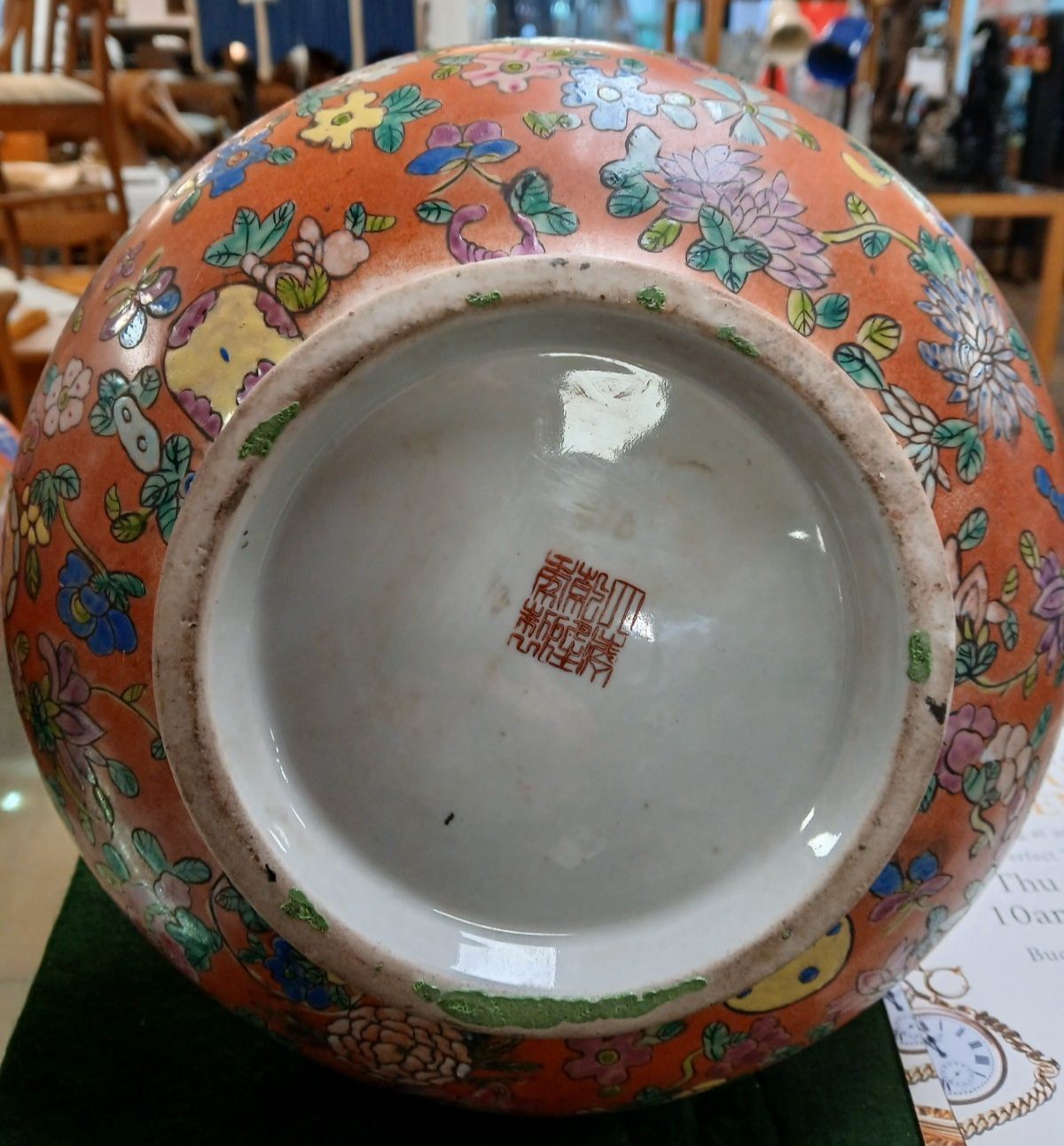 Home Decor Pair Of Large Early C20th  Chinese Hand Painted Porcelain Flask Shaped Vases photo