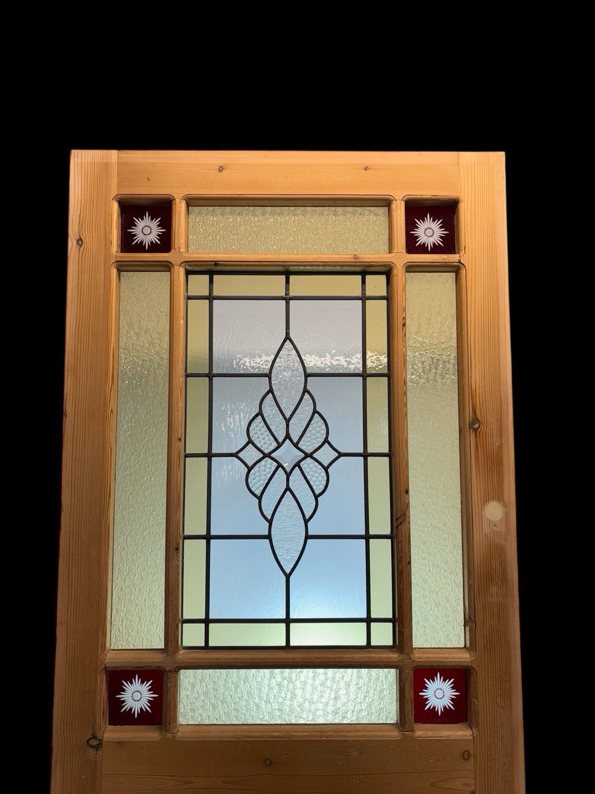Victorian Stained Glass Front Door Period Reclaimed Old Antique Wooden Refurb photo Home Fixtures