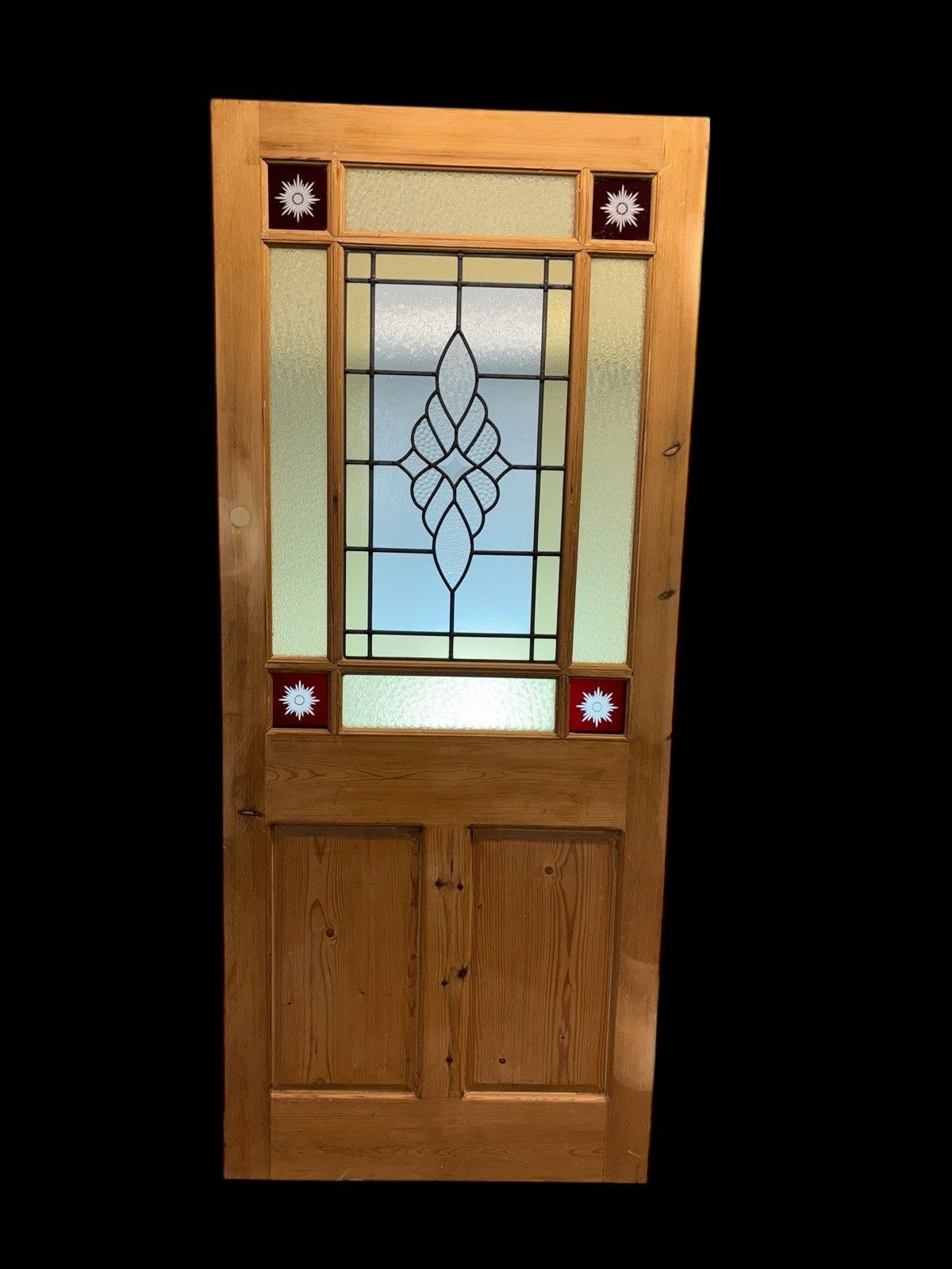 Victorian Stained Glass Front Door Period Reclaimed Old Antique Wooden Refurb photo buy