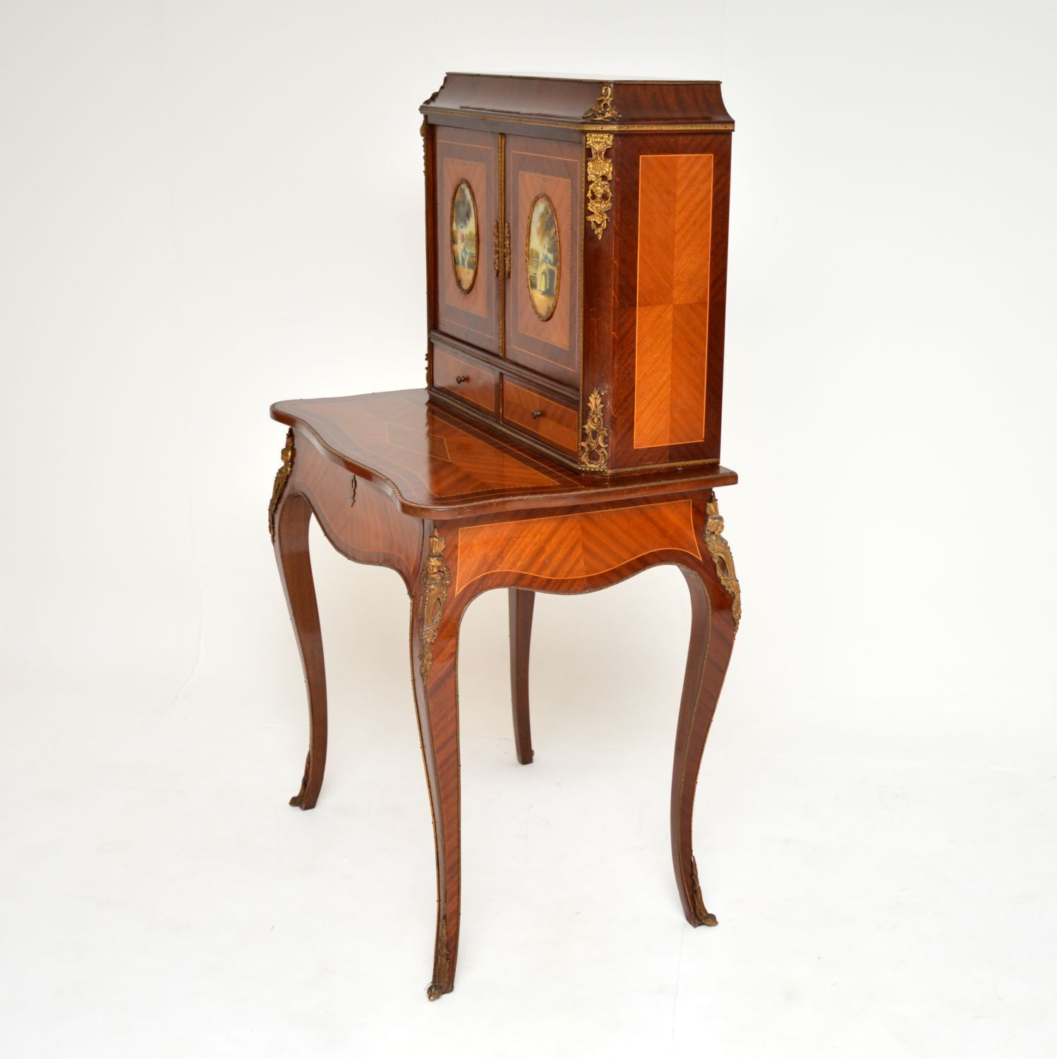 Antique French Ormolu Mounted Escritoire Desk photo Furniture