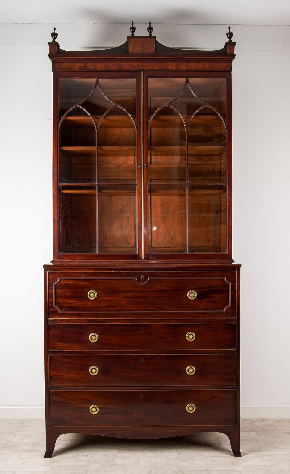 Early 19th Century Georgian Mahogany Secretaire Bookcase