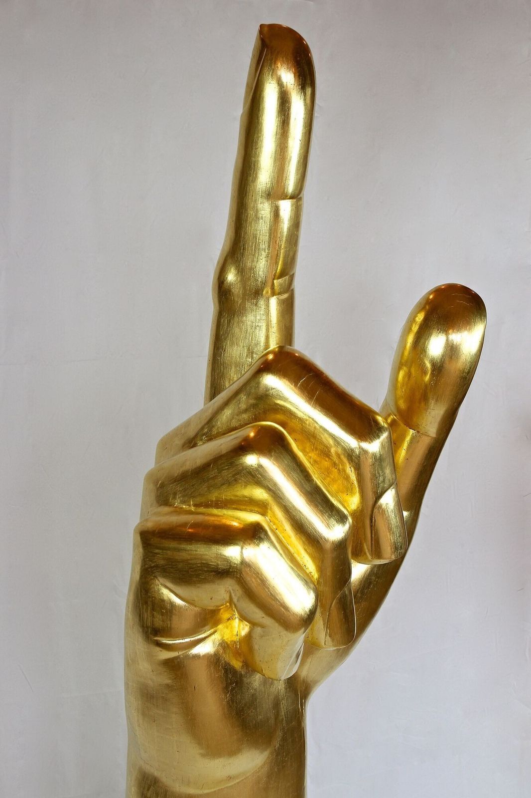 21st Century Contemporary Gigantic Hand Sculpture, Goldleaf Plated, At 2021 photo Art