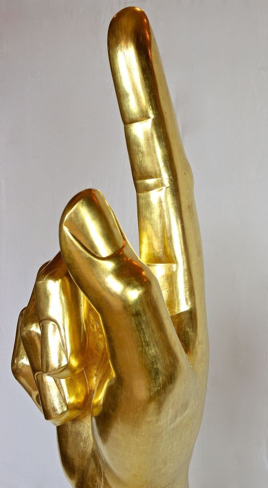 Art 21st Century Contemporary Gigantic Hand Sculpture, Goldleaf Plated, At 2021 photo