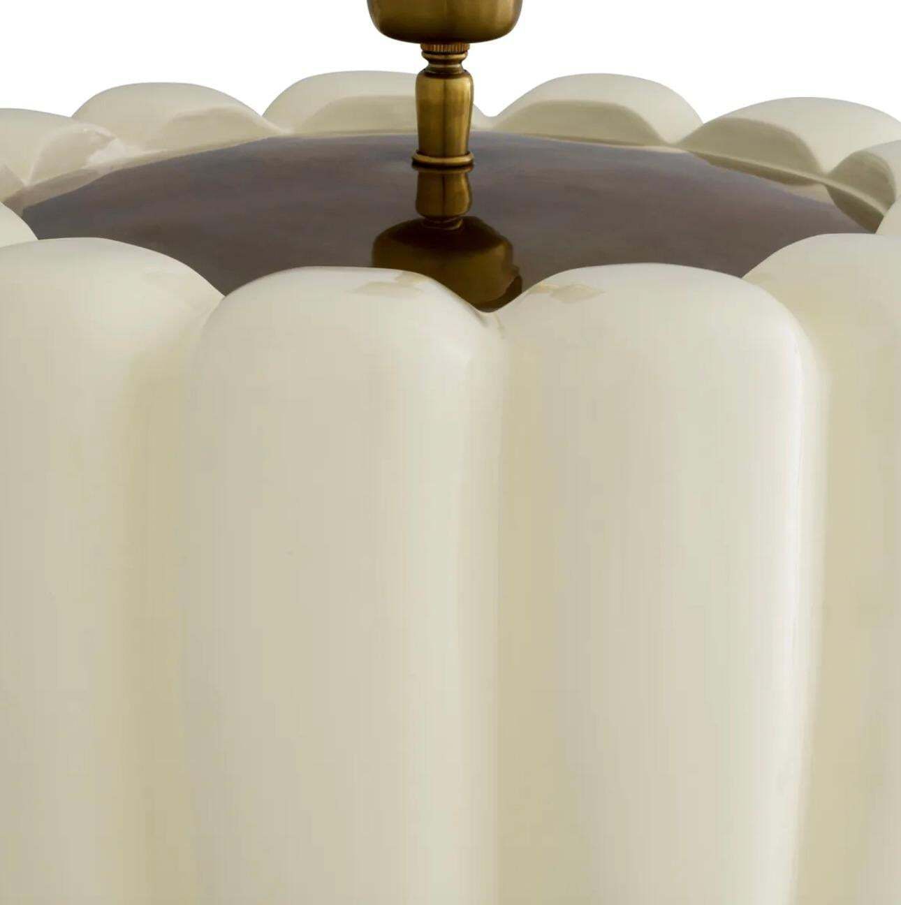 Pair Of Table Lamps In White Wood With White Shade, Contemporary Design photo vinterior