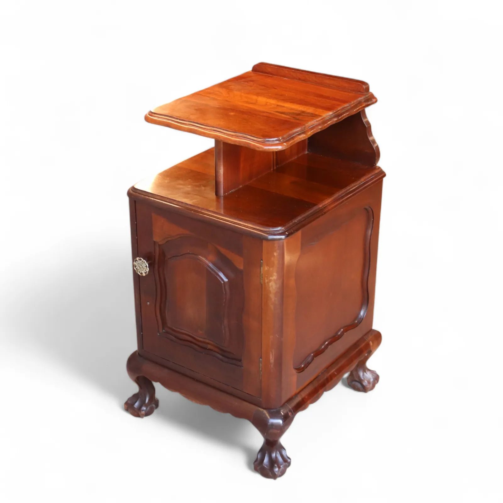Vintage Reproduction Georgian Style Imbuia Bedside Table / Cabinet Nightstand photo furniture
