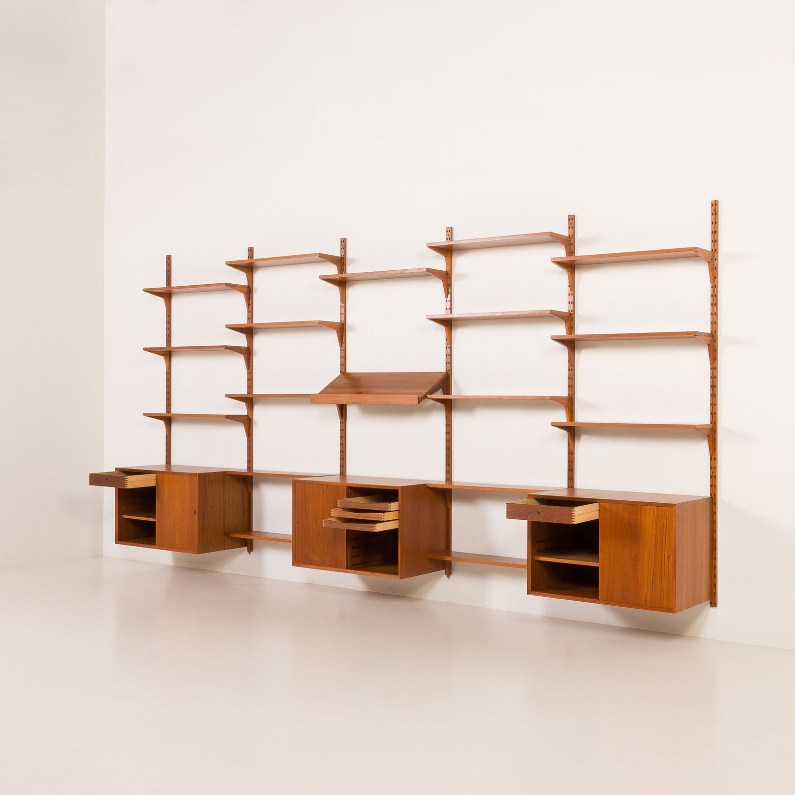 Poul Cadovius Extra Large Teak Wall Unit For Cado, 1960s. photo for sale
