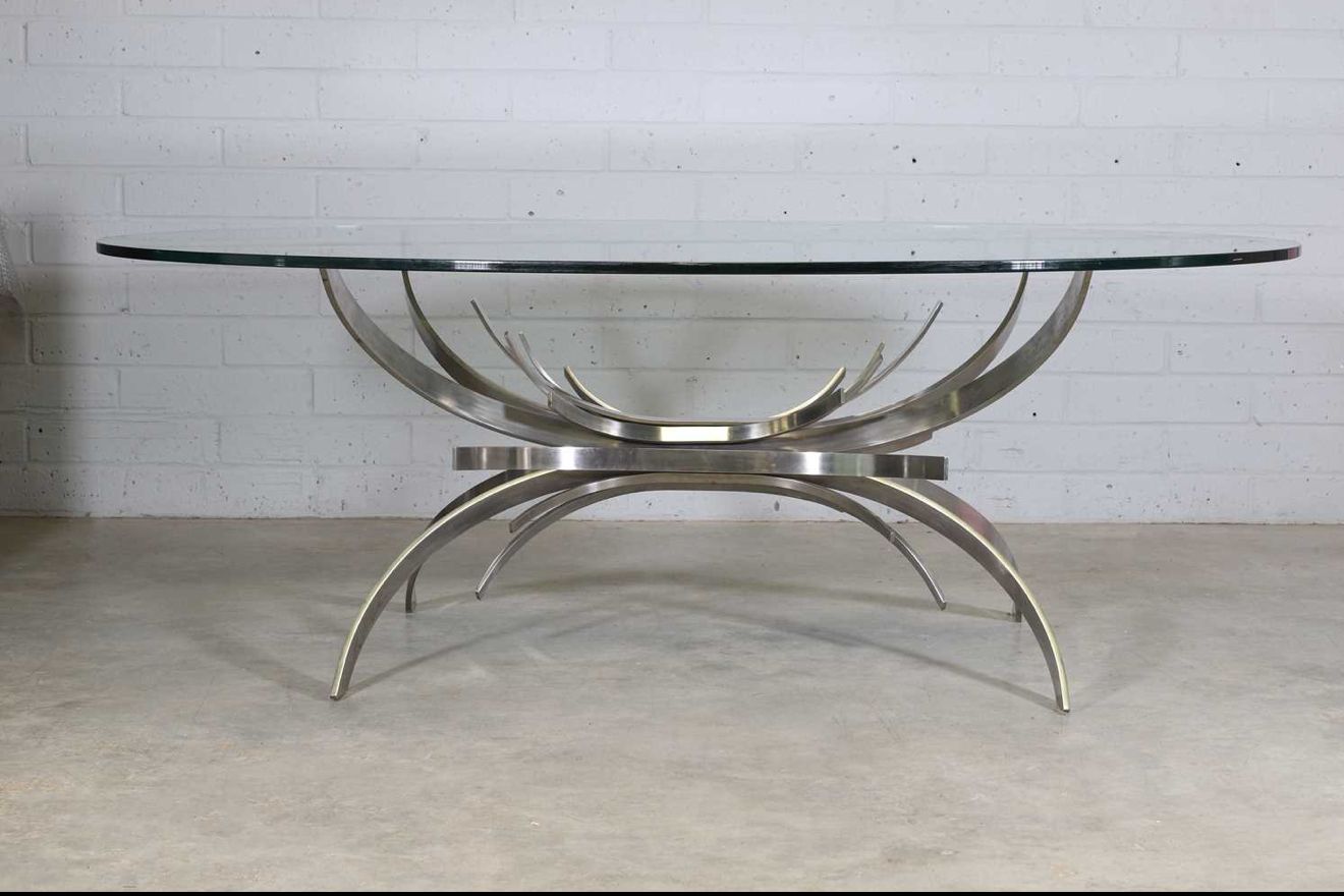 Maria Pergay Gerbe Dining Table   Rare Horizontal Variation, Stainless Steel, France C.1970 photo furniture