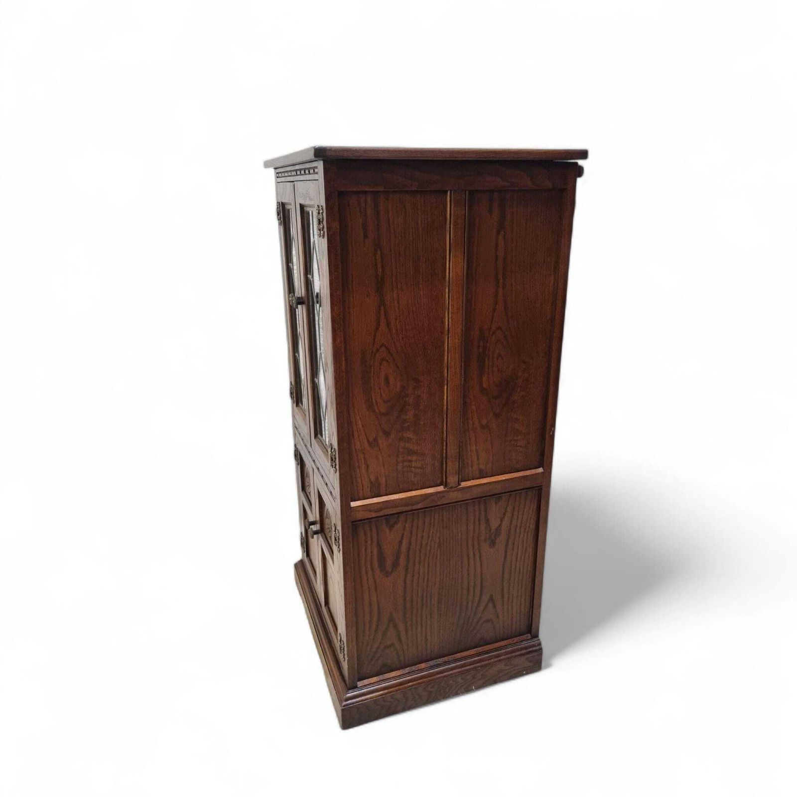 Vintage Old Charm Wood Bros Hi Fi Cabinet / C.1970 / Tudor Brown photo vinterior