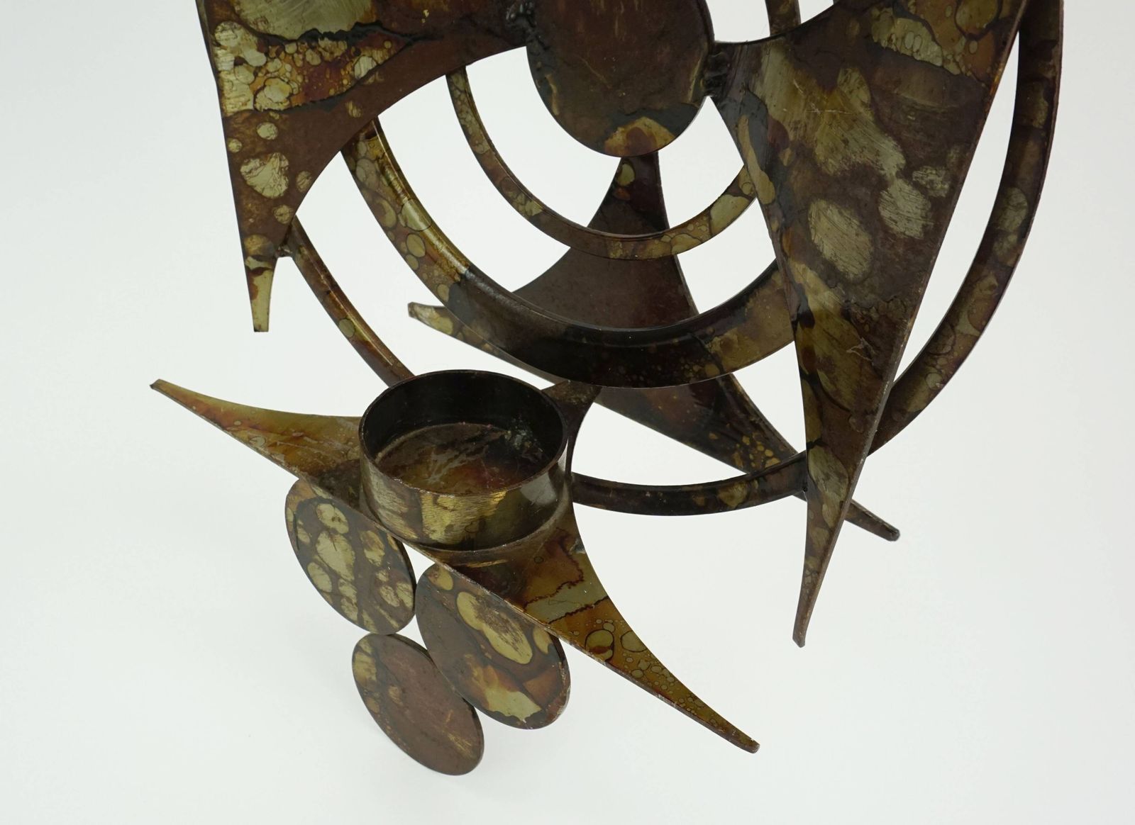 Henrik Horst Denmark Brutalist Style Iron Wall Candle Holder photo buy