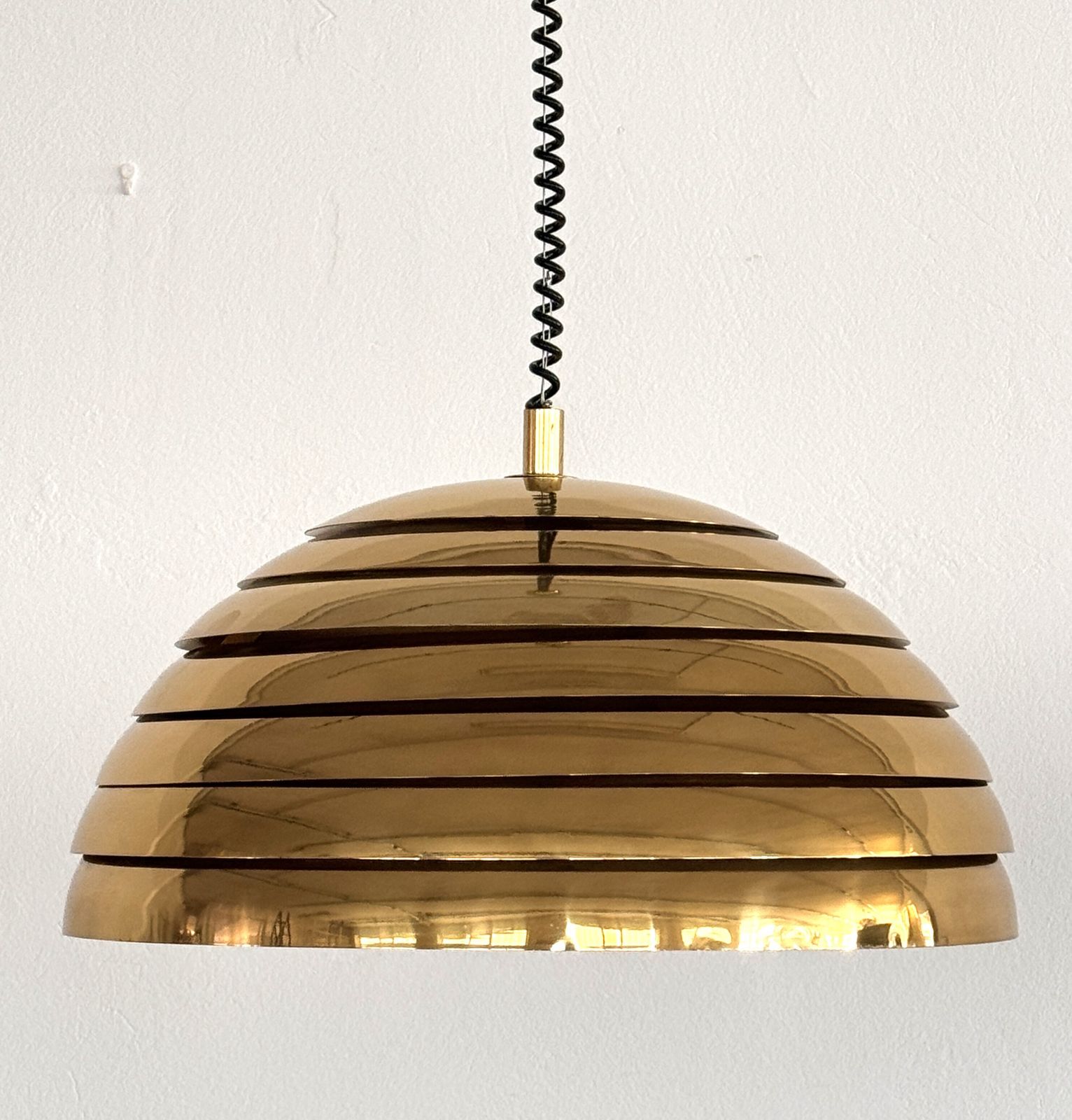 1960s Midcentury Modern Brass Chandelier By Vereinigte Werkstätten photo 2200.0