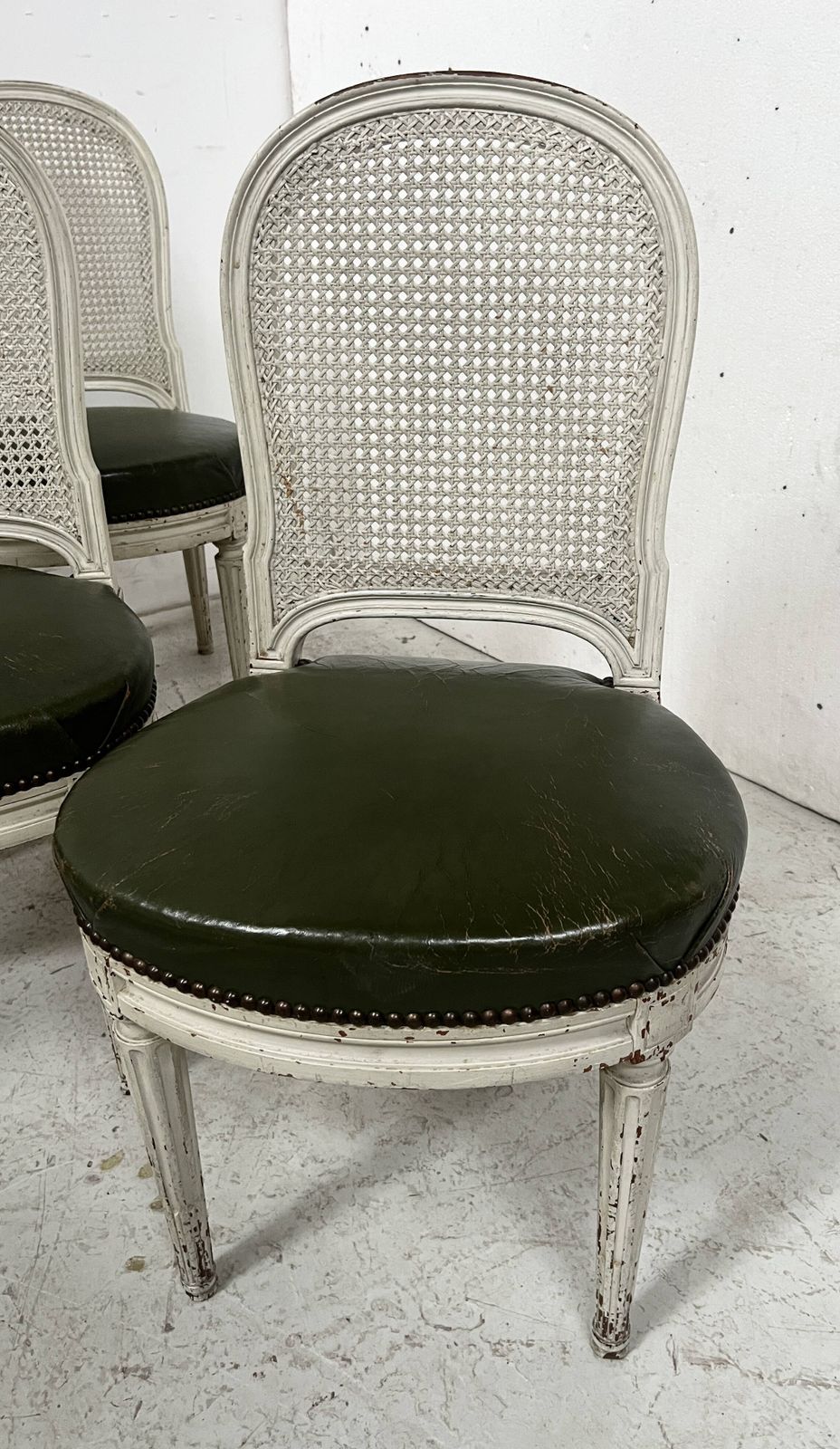 Set Of Seven Louis XVI Style Chairs In Patinated Beech, 20th Century. photo 1544.025