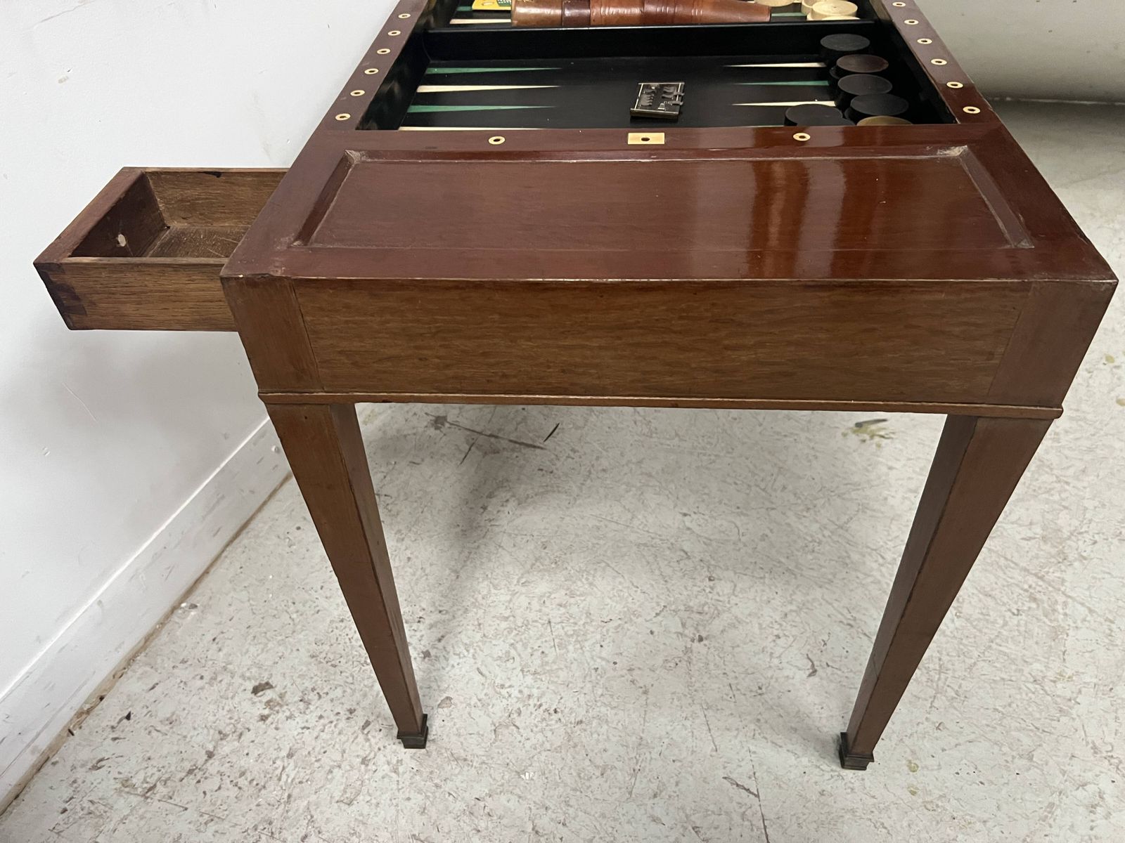 Louis XVI Period "Tric Trac" Gaming Table In 18th Century Mahogany. photo furniture