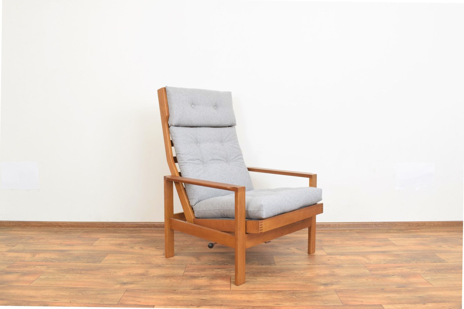 Mid Century Danish Oak Armchair By Leif Alring For Madsen & Schubell, 1960s.
