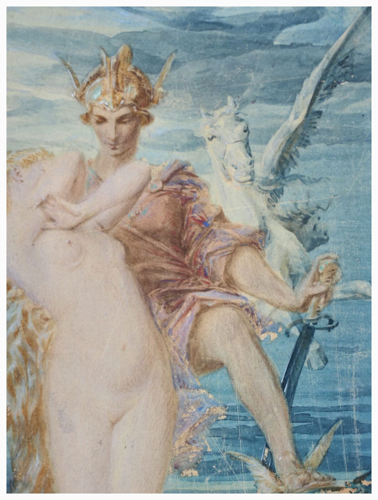 Charles édouard De Beaumont, Perseus And Andromeda – 19th Century photo for sale