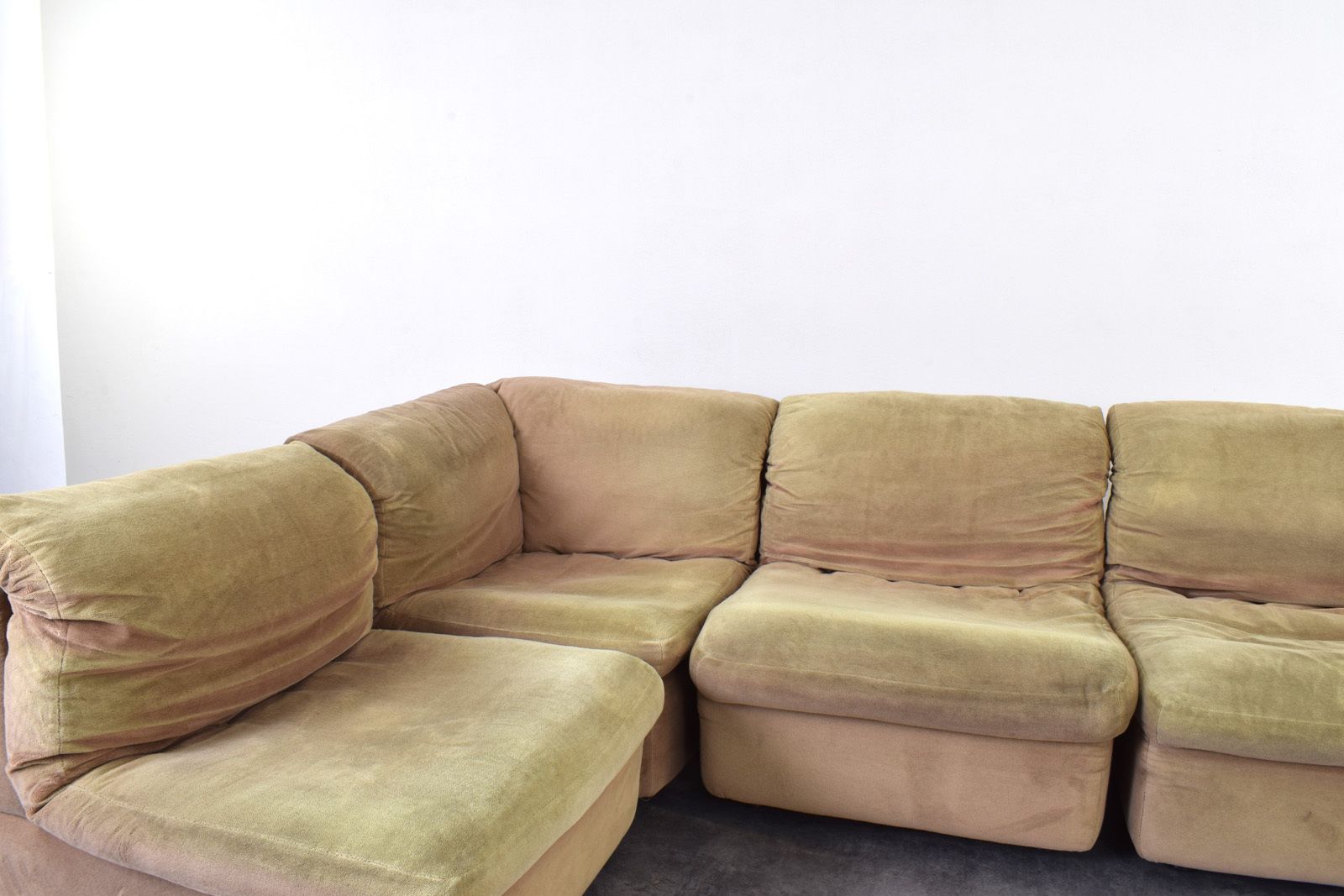 Furniture Mid Century Modular Corner Sofa By Rolf Benz, 1970s. photo