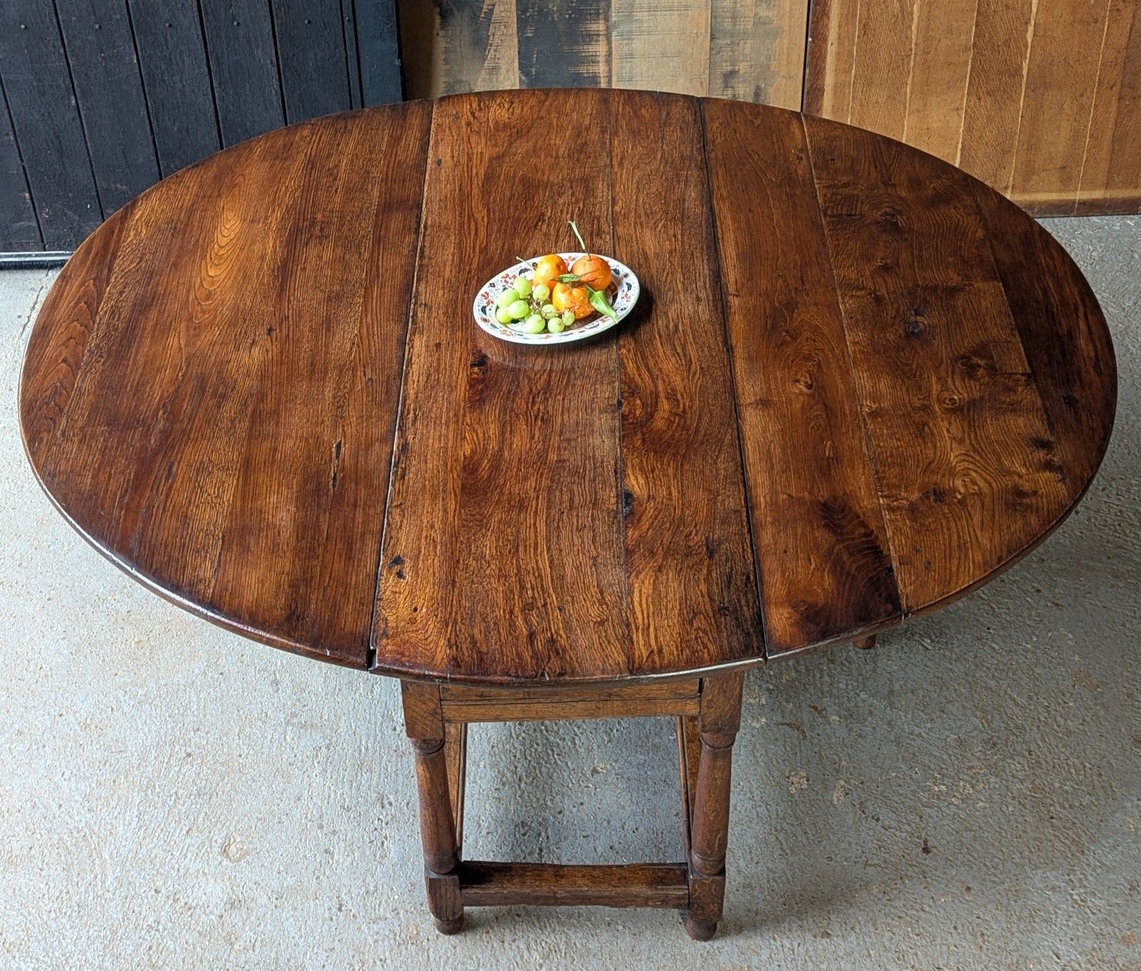 Antique Provincial Country Oak Gateleg Dining Table (Delivery Available) 18thc 6 photo for sale
