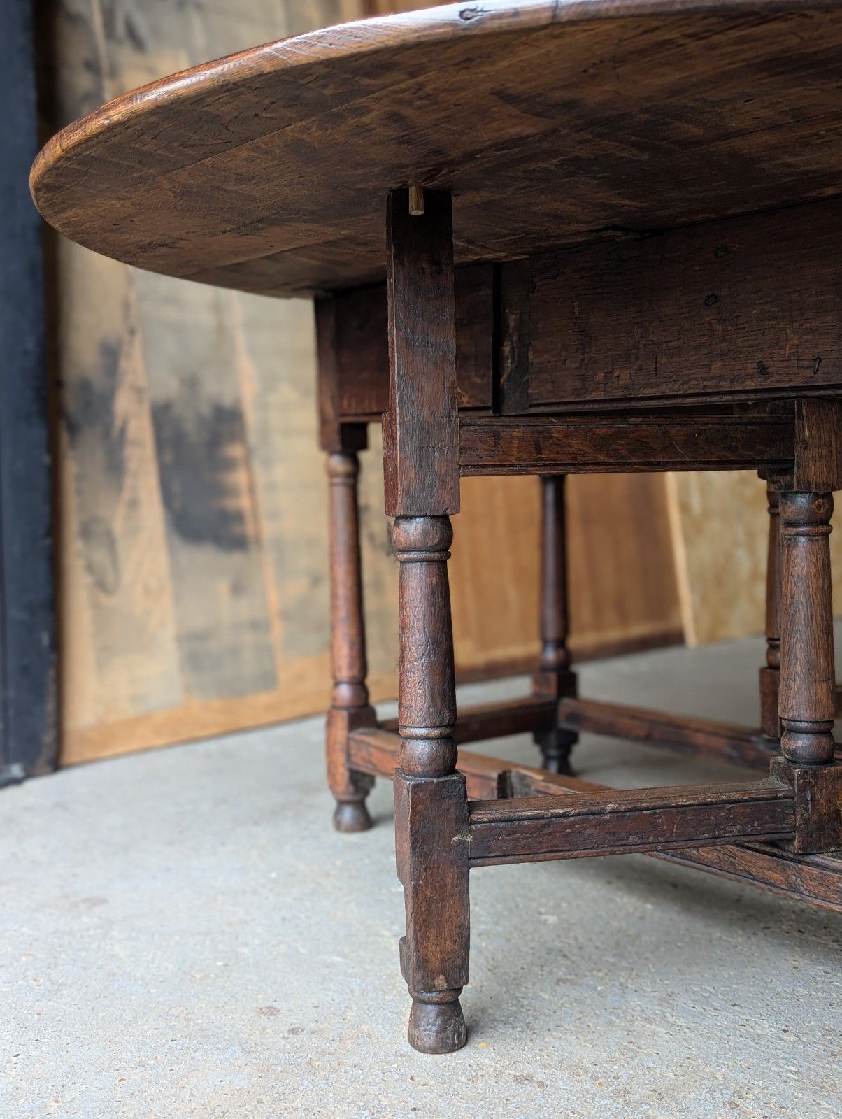 1350.0 Antique Provincial Country Oak Gateleg Dining Table (Delivery Available) 18thc 6 photo