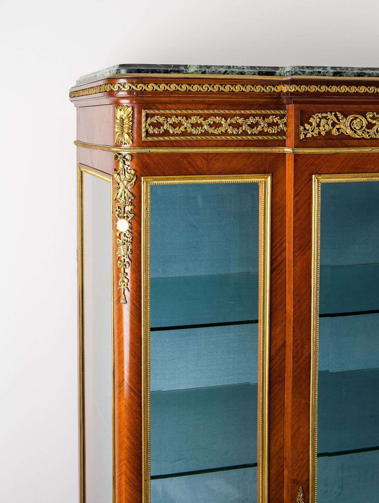 Exceptional French Kingwood Vernis Martin & Ormolu Mounted Vitrine Cabinet   In The Manner Of François Linke photo 9000.0