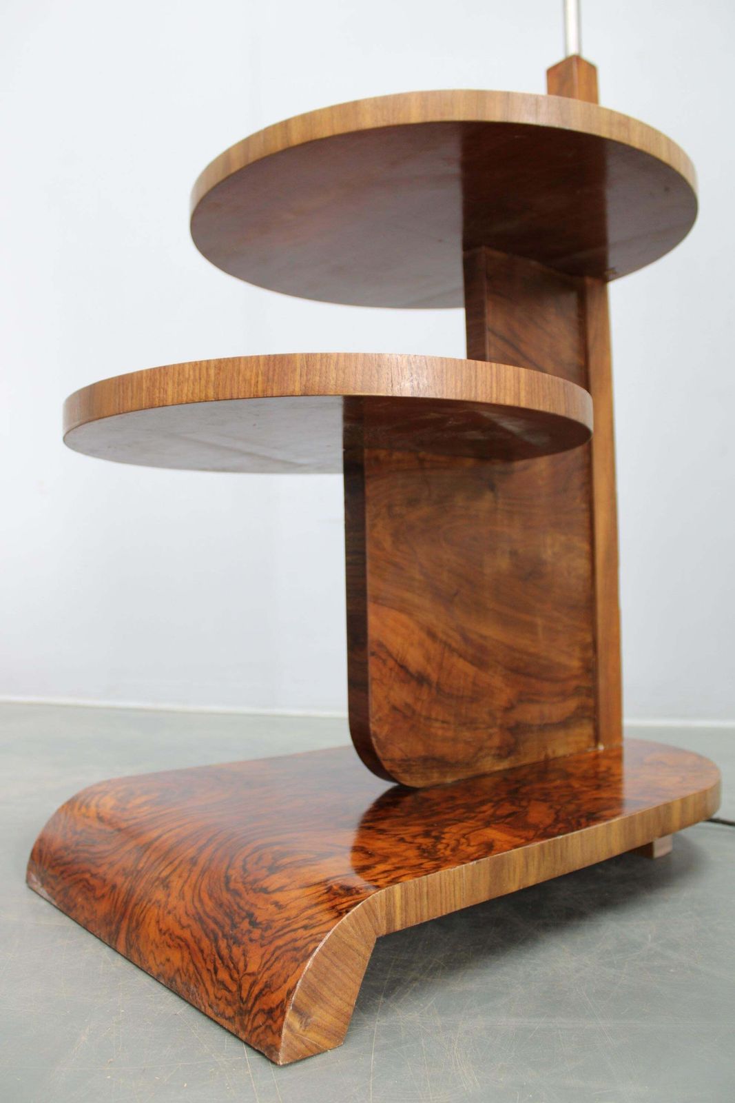 photo furniture Art Deco Floor Lamp With Shelves, Czechoslovakia, 1930s