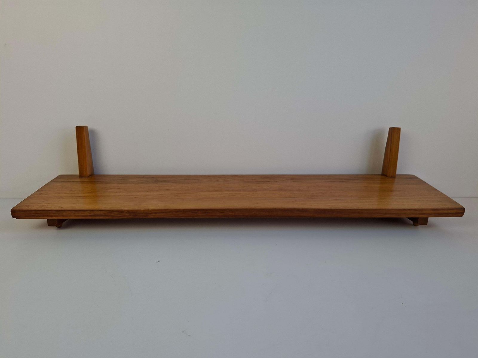 Midcentury Czechoslovak Wooden Wall Shelf, 1960s photo furniture
