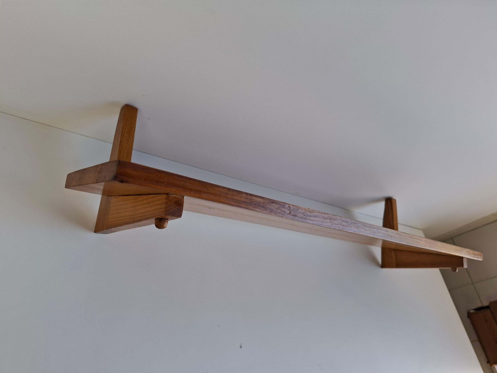 photo buy Midcentury Czechoslovak Wooden Wall Shelf, 1960s