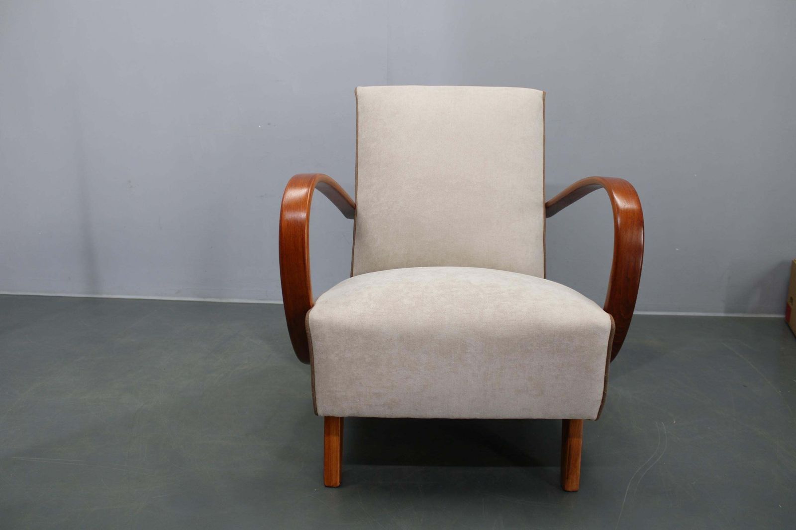 Art Deco Armchair By Jindřich Halabala, Czechoslovakia, 1940s photo for sale