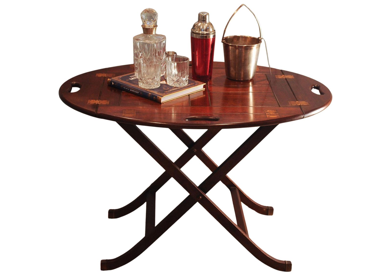 Bevan Funnell English Military Campaign Design Butlers Tray With Folding X Frame Stand photo furniture