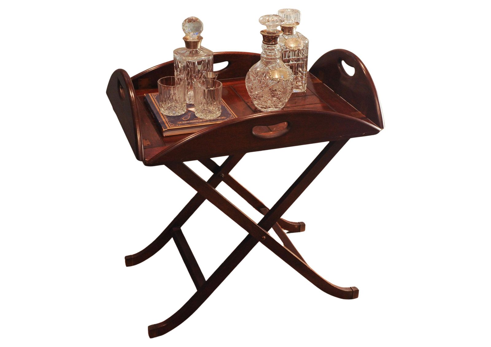 Bevan Funnell English Military Campaign Design Butlers Tray With Folding X Frame Stand photo Furniture