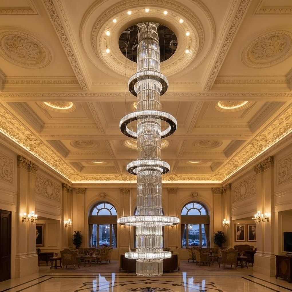 Rare, Hand Finished K9 Crystal Chandelier: The Only One In Existence