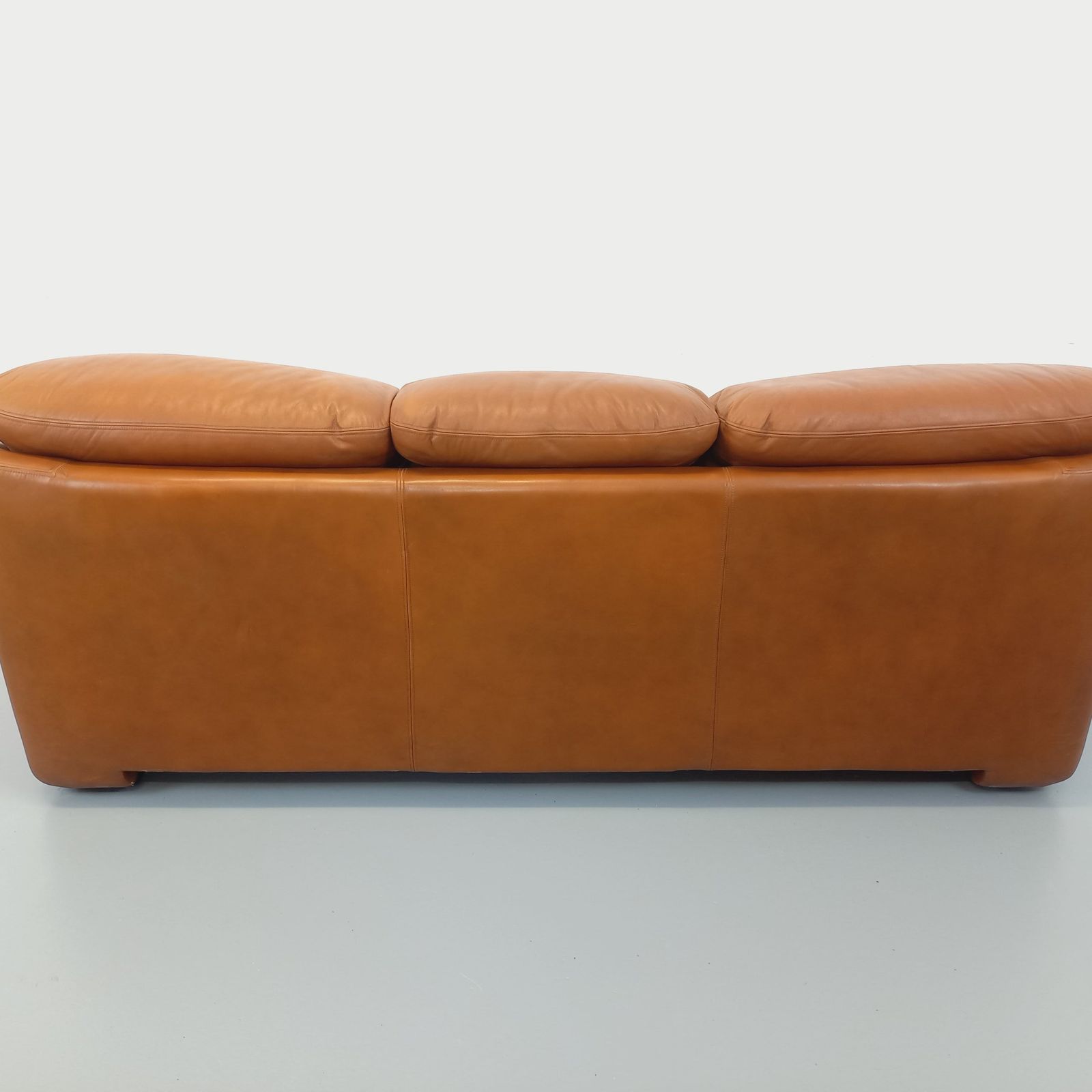 Three Seater Sofa From The 1970s In Camel Leather photo for sale