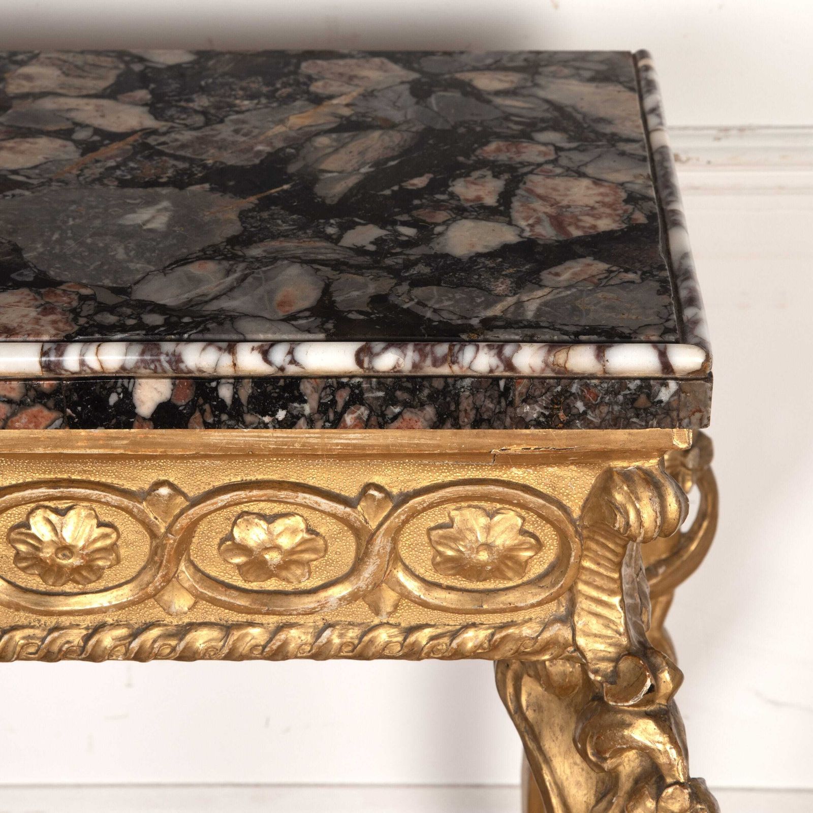 photo buy C18th Giltwood & Marble Top Pier Table