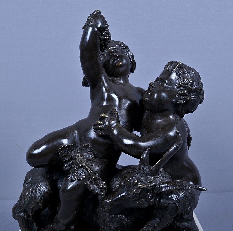 Bronze Sculpture "The Childhood Of Bacchus" After Clodion – Part 2, 19th Century photo vinterior