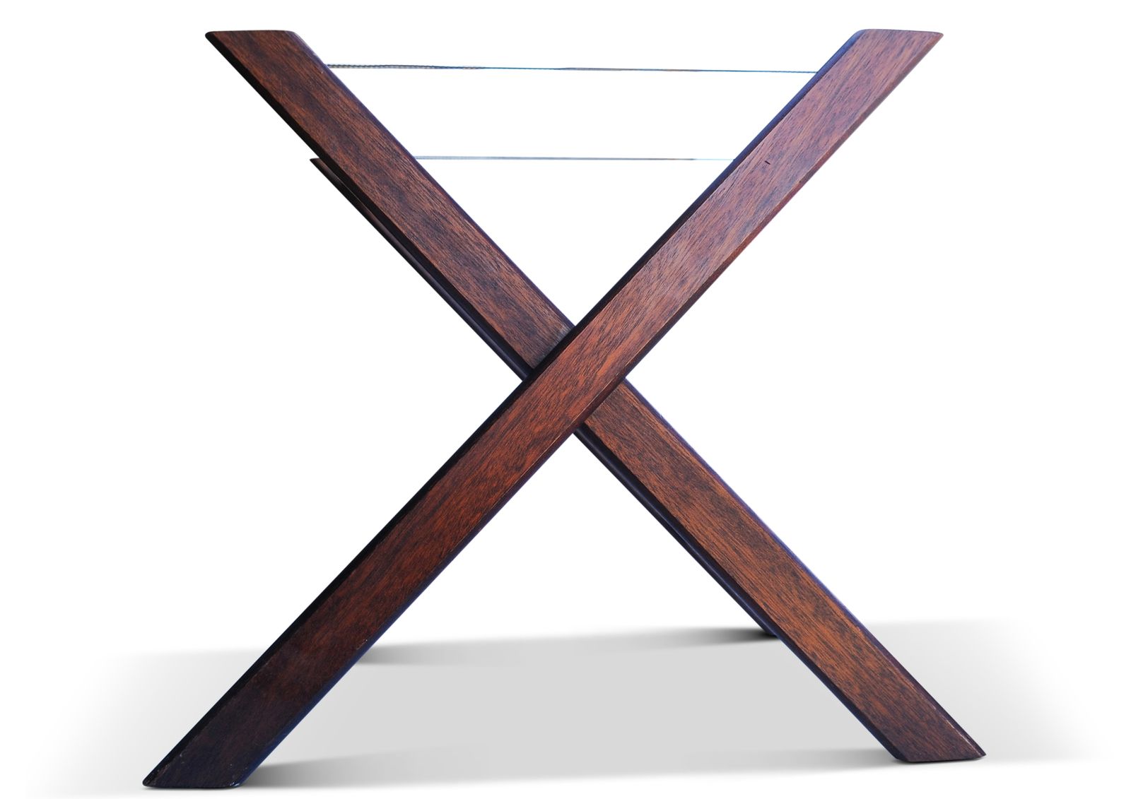 1300.0 English Military Campaign Square Butlers Tray With Folding Stand photo