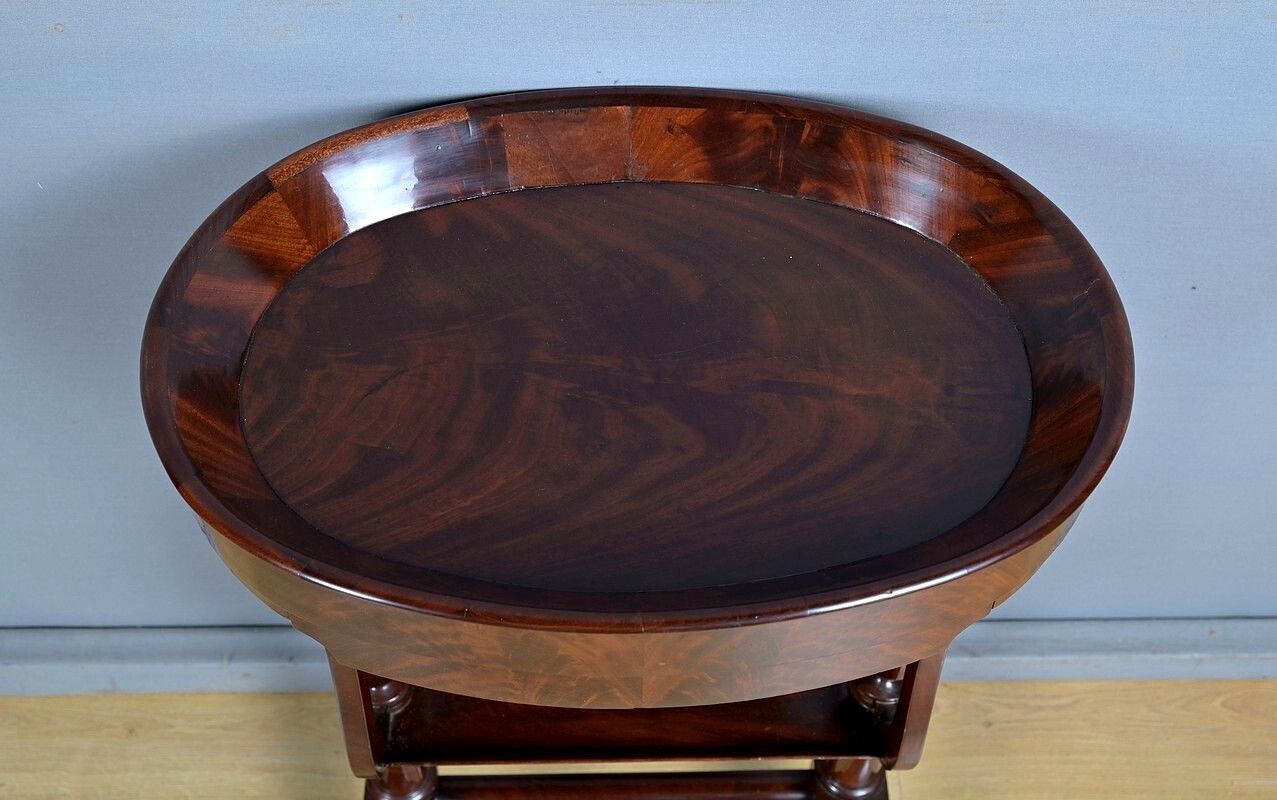 Mahogany Burl Trinket Table, Empire Period – Early 19th Century photo Furniture